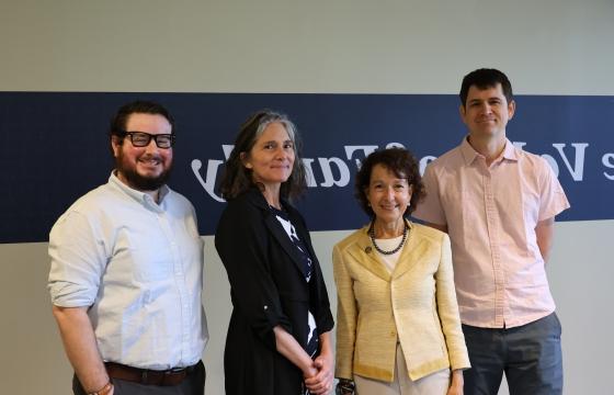 William Worden, Ph.D., assistant professor of mathematics, Dr. Anne Prisco, president, Holy Family University, Janet R. McNellis, Ph.D., professor of Education, and Edward A. Waddell, Ph.D., assistant professor, Biology.